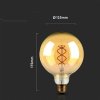 Żarówka LED V-TAC 4,8W filament E27 kula glob G125 bursztyn 125x173mm VT-2085 2200K 300lm